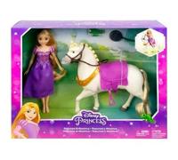 cavernedesjouets Coffret Luxe Raiponce, Maximus et Pascal - Poupee Princesse Tenue du Film, Cheval, Cameleon - Amis Personnages - Set Jouet + 1 Carte