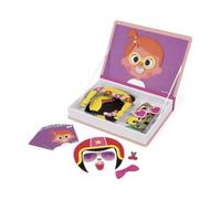 cavernedesjouets Coffret magneti book crazy personnage fille - 55 aimants, 10 modeles - tableau, puzzle - enfant 3-8 ans - set jeu educatif magnetique et carte