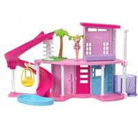 cavernedesjouets Coffret Maison avec Toboggan de poupée + 1 Figurine + Accessoires - Set Mini Monde et Carte Animal
