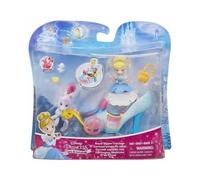 cavernedesjouets Coffret Mini Princesse Cendrillon avec Son carrosse pantaoufle pour Aller au Bal - Set Poupee Princesse et Carte Tigre