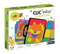 cavernedesjouets Coffret mosaiques animaux et vehicules 4-6 ans - mallette 10 planches activites, 675 pions clous couleurs - set jeu educatif creatif et carte