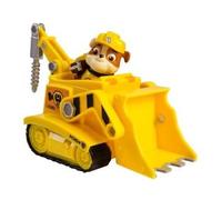 cavernedesjouets Coffret Pat Patrouille : Ruben avec Son Bulldozer Jaune - Figurine et véhiculé - Set véhicule de Chantier avec 1 Carte Tigre