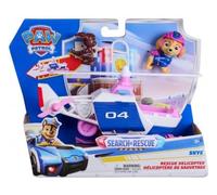 cavernedesjouets Coffret Pat Patrouille Search et Rescue : hélicoptère Retro Friction + Stella + Kangourou - Figurine et véhicule Sauvetage + Carte Tigre