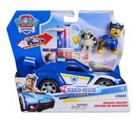 cavernedesjouets Coffret Pat Patrouille Search et Rescue : Voiture de Police + Chase + Raton Laveur - Set Figurine et véhicule Sauvetage + Carte Tigre