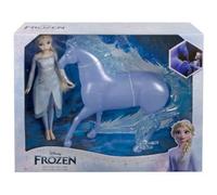 cavernedesjouets Coffret Poupee articulee Elsa 30 cm et Cheval nokk, Bleu - Figurines, Personnages - pour Reine des neiges 2 - Set Princesse et Carte Tigre