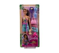 cavernedesjouets Coffret poupée Mannequin 3 en 1 joueuse de Tennis - Rollers - Coach Sportif + Chien - 12 pièces - poupée Sport - Jouet Fille + Carte Animal