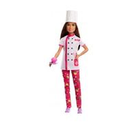 cavernedesjouets Coffret poupée Mannequin Brune Cuisine + 2 Accessoires - poupée métier cheffe pâtissière - Jouet Fille avec Carte