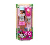 cavernedesjouets Coffret poupée Mannequin randonnée avec Sac à Dos et Chien - 10 pièces - poupée Vacance - Jouet Fille + Carte Animal