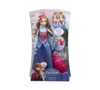 cavernedesjouets Coffret poupée Reine des neiges : Anna - Collection Poupee Mannequin 30 cm - Set Fille poupée Princesse + 1 Carte Animal