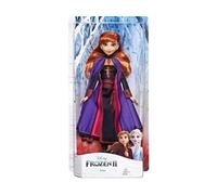 cavernedesjouets Coffret poupée Reine des neiges II : Anna Robe Violet - Collection Poupee Mannequin - Set Fille et 1 Carte Animal