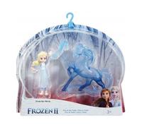 cavernedesjouets Coffret Poupee Reine des neiges II : Elsa et Cheval nokk + Accessoire - Set Collection Mini Poupee Mannequin + Carte