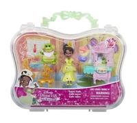 cavernedesjouets Coffret poupée Tiana et l'heure du café - Set Jouet Fille : Mini poupée Princesse et Accessoires + Carte Animal - Jeu Fille