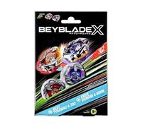 cavernedesjouets Coffret pour Beyblade 2 toupies : Beat tyranno 4-70q et Knife Shinobi 4-80hn - Type Attaque et défense + 1 Carte Tigre