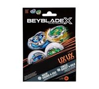 cavernedesjouets Coffret pour Beyblade 2 toupies : hack Viking 4-550 et Circle Ghost 4-60 LR - Type Attaque et Endurance + 1 Carte Tigre