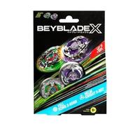 cavernedesjouets Coffret pour Beyblade 2 toupies : Yell Kong 3-60g f + Helm Knight 5-80t - Type Endurance et equilibre + 1 Carte Tigre