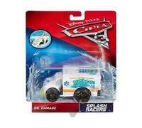 cavernedesjouets Coffret pour Cars 3 vehicule dr Damage Ambulance - Set Voiture Miniature et Carte Tigre - Jouet garçon