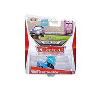 cavernedesjouets Coffret pour Cars - véhicule Racing Sports Network - Set Voiture Miniature métal Matthew True Blue mccrew Bleu avec Carte Tigre