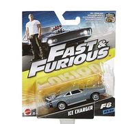 cavernedesjouets Coffret pour Fast & Furious : pour Ice Charger - véhicule Miniature Gris - Set Voiture Collection 23/32 avec Carte Tigre