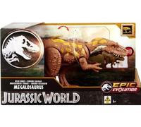 cavernedesjouets Coffret pour Jurassic - Dinosaure Megalosaurus 30 cm avec Son, Epic Evolution - Rugissement feroce - Set Figurine articulée et Carte