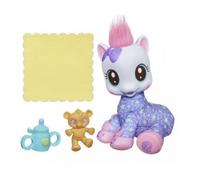cavernedesjouets Coffret pour Little Pony - Figurine Lullaby Moon 14 cm et Accessoires Bebe - Jouet Petit Poney Fille - Set Poupee Peluche + Carte Tigre