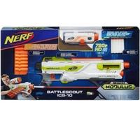 cavernedesjouets Coffret pour Nerf - pour Pistolet Modulus battlescout ics-10 avec 10 flechettes - Set Jouet Enfant et Carte - garçon ou Fille