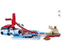 cavernedesjouets Coffret pour Pat Patrouille - Camion Transformable 2 en 1 avec Piste de Lancement + 1 véhicules métal Robo Dog - Voiture - Set Figurine et Carte