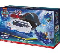 cavernedesjouets Coffret pour Pat Patrouille - contrôleur Baleines + Figurine Chien Chase + 1 véhicule - Set Collection mer + Carte Animal
