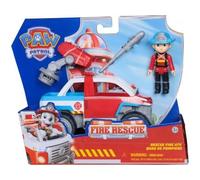 cavernedesjouets Coffret pour Pat Patrouille Fire Rescue Ryder + Quad de Pompier de Luxe - Set Figurine et véhicule + Carte Tigre