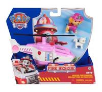 cavernedesjouets Coffret pour Pat Patrouille Fire Rescue Stella + hélicoptère Pompier de Luxe - Set Figurine et véhicule + Carte Tigre