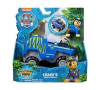 cavernedesjouets Coffret pour Pat Patrouille Jungle Pups Chase + véhicule Camion de Police de Luxe Transformable - Set Figurine et Voiture et 1 Carte Tigre
