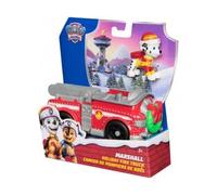 cavernedesjouets Coffret pour Pat Patrouille Marcus avec Camion de Pompier noël - Set Figurine et véhicule + 1 Carte