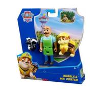 cavernedesjouets Coffret pour Pat Patrouille Mr Porter avec mouffette et Chien Ruben - Set 3 Figurines et Une Carte Tigre