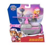 cavernedesjouets Coffret pour Pat Patrouille noël hélicoptère + Chienne Stella - véhicule - Set Figurine Chien + Carte Tigre