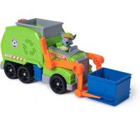 cavernedesjouets Coffret pour Pat Patrouille Rocky et Son Grand Camion Recyclage - véhicule Deluxe - Set Figurine Chien et Accessoires + Carte Tigre