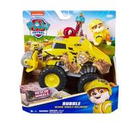 cavernedesjouets Coffret pour Pat Patrouille Ruben + véhicule Tout Terrain Bulldozer Wheels Transformable - Set Figurine et véhicule et 1 Carte Tigre