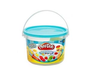 cavernedesjouets Coffret pour playdoh - Set Baril pâte à Modeler Glaces aux Fruits - 1 extrudeur, 4 moules (Fraise, Banane, Poire, Pomme) et 2 Pots Pate a modele et Carte