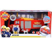 cavernedesjouets Coffret pour Sam Le Pompier - Grand Camion Grand echelle Jupiter avec Sons et lumières + Sam + Accessoires - Set véhicule et Carte