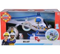 cavernedesjouets Coffret pour Sam Le Pompier : l'hélicoptère Police avec Sons et lumières et Rose + Chien - Figurine articulée + Accessoires et Carte Tigre