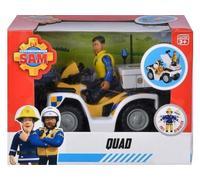 cavernedesjouets Coffret pour Sam Le Pompier - Quad de Police de Malcolm - Figurine articulée + Accessoires - Set Jouet avec Carte Tigre