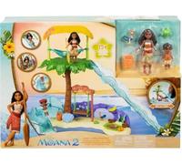 cavernedesjouets Coffret pour vaiana 2 : ile de Moana 40 cm + 2 poupées + 12 Accessoires - poupée Mannequin - Set Princesse Jouet Fille + Carte