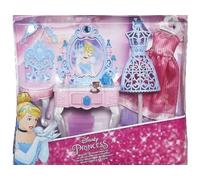 cavernedesjouets Coffret Princesse Coiffeuse de Cendrillon + 1 Robe Rose de Bal - beauté et Coiffure - Set Accessoires poupée Mannequin + 1 Carte Tigre
