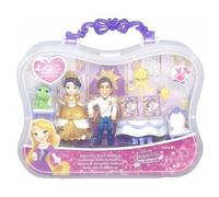 cavernedesjouets Coffret Princesse Le Mariage Royal de Raiponce - Mini-poupée Raiponce et Prince - Figurine Grenouille - Set Jouet Fille avec Carte Tigre