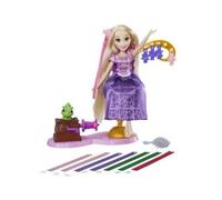 cavernedesjouets Coffret Raiponce coiffures créations Salon Ruban Royal (poupée + Accessoires) - Set poupée Princesse + Carte - Jouet Fille