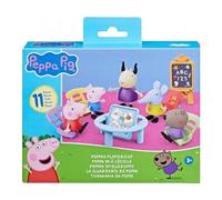 cavernedesjouets Coffret Salle de Classe pour Peppa Le Cochon - Ecole - 5 Figurines Tableau Chaise Tables - Set Jouet préscolaire Enfant + 1 Carte