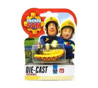 cavernedesjouets Coffret Sam Le Pompier véhicule en métal Neptune Bateau de Pompier Jaune 6 cm - Set Voiture Miniature + 1 Carte Tigre