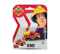 cavernedesjouets Coffret Sam Le Pompier véhicule en métal Venus Camion Rouge 6 cm - Set Voiture Miniature et 1 Carte Tigre