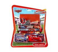 cavernedesjouets Coffret Scolaire pour Cars 6 Pieces - kit ecriture Enfant : Crayon - Gomme - règle - Taille Crayon + 1 Carte Tigre - Jouet garçon