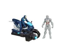 cavernedesjouets Coffret Super Heros 2 Figurines Ultron vs et pour Iron Man Le Leader + 1 Moto + Accessoire - Set DC garçon avec Carte Animal