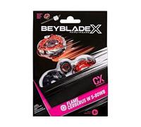 cavernedesjouets Coffret toupie - pour Beyblade x Flame Cerberus w 5-80wb cx - Set toupie + Lanceur - Type Endurance + 1 Carte