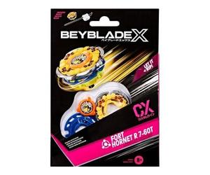 cavernedesjouets Coffret toupie - pour Beyblade x Fort Hornet r 7-60t cx - Set toupie + Lanceur - Type equilibre + 1 Carte
